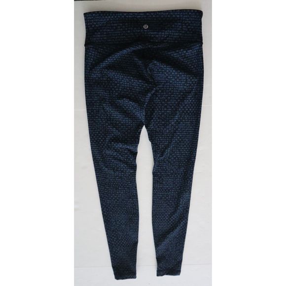 Lululemon T30416 Women's Sz 6/S Blue/Black Wunder Under Full On Leggings - Picture 2 of 9